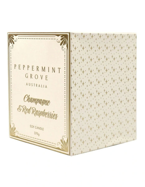 Peppermint Grove Champagne & Red Raspberries Candle 370g