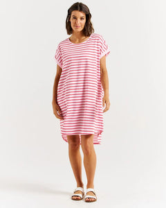 Maxine TShirt Dress Cherry Blossom Stripe