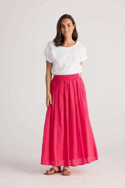 Raspberry Gauze Fly Away Skirt