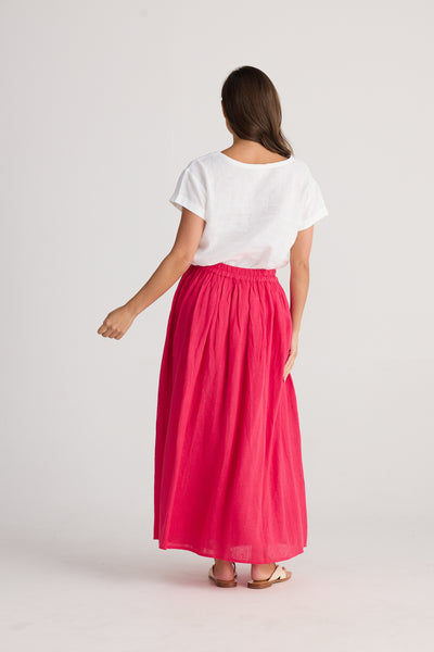 Raspberry Gauze Fly Away Skirt