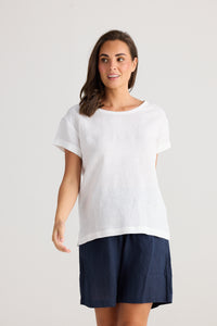 Captain Linen Tee White