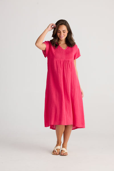 Raspberry Gauze Alfresco Dress