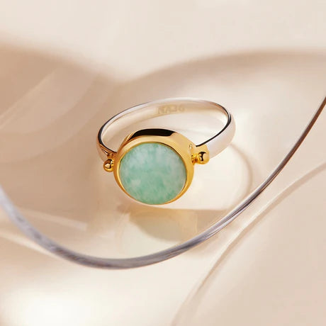 Najo Azzurro Amazonite Two-Tone Ring